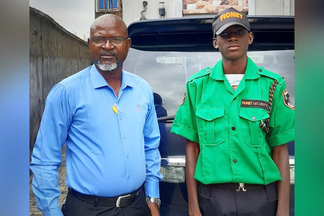 Nigerian Businessman Hires Son as Security Guard at His Company to Instill Good Values