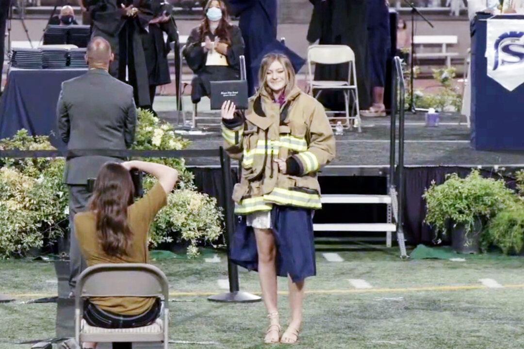 Colleagues of a Firefighter Killed in Fire Station Shooting Attend His Daughter’s Graduation