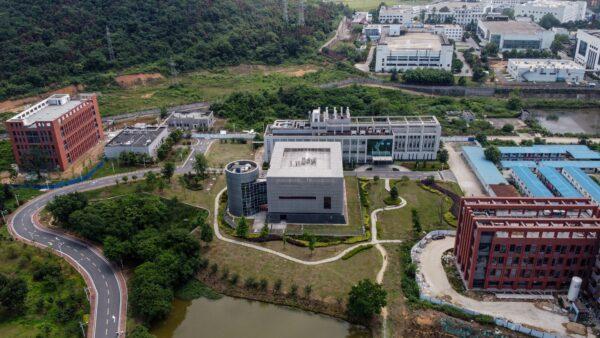 This aerial view shows the P4 laboratory (C) on the campus of the Wuhan Institute of Virology in Wuhan, China, on May 27, 2020. (Hector Retamal/AFP via Getty Images)