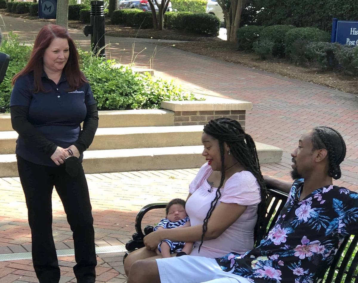 Keri Michaels with Samantha Lockhart and her fiance. (Courtesy of <a href="https://www.unioncountync.gov/">Union County Government</a>)