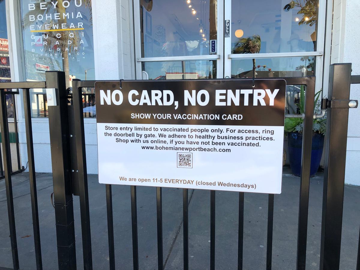 No Vaccine, No Service: California Boutique Puts Vaccine Verification System to Use
