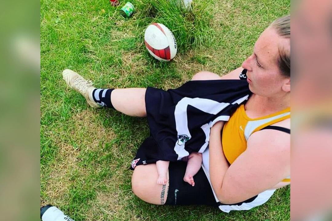 Rugby Player Praised for Subbing Out to Breastfeed Her Daughter in the Middle of a Game