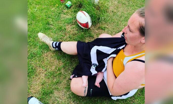 Rugby Player Praised for Subbing Out to Breastfeed Her Daughter in the Middle of a Game