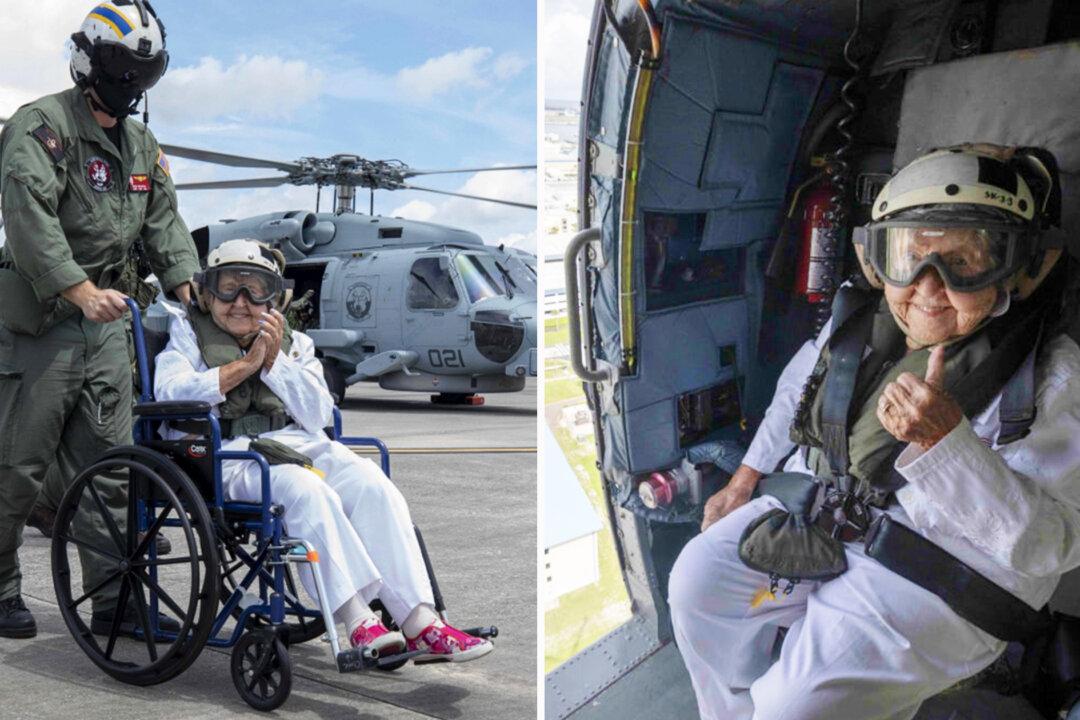 Navy Helps Widow Celebrate 100th Birthday by Flying Her Around Ship Named After Late Husband