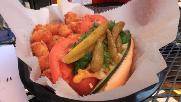 Flub A Dub Chub's signature Flubby, with a side of tater tots. (Kevin Revolinski)
