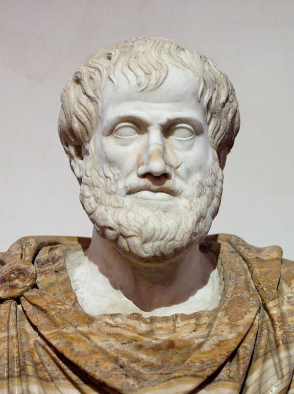 Bust of Aristotle. Marble, Roman copy after a Greek bronze original by Lysippos from 330 B.C. Ludovisi Collection, The National Museum of Rome, Altemps Palace. (Public Domain)