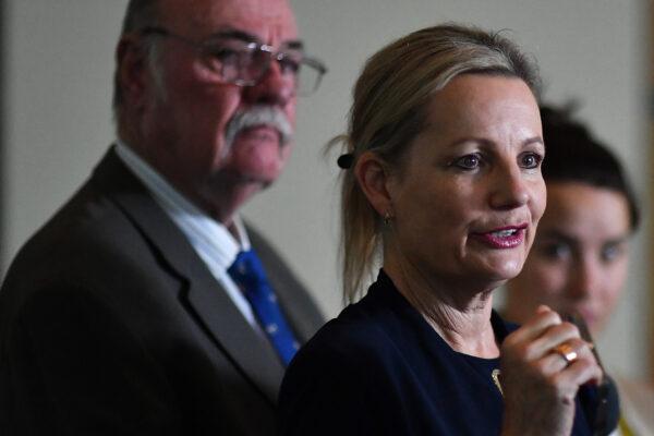 Environment Minister Sussan Ley speaks during a press conference at Parliament House in Canberra, Australia on June 22, 2021. (Photo by Sam Mooy/Getty Images)