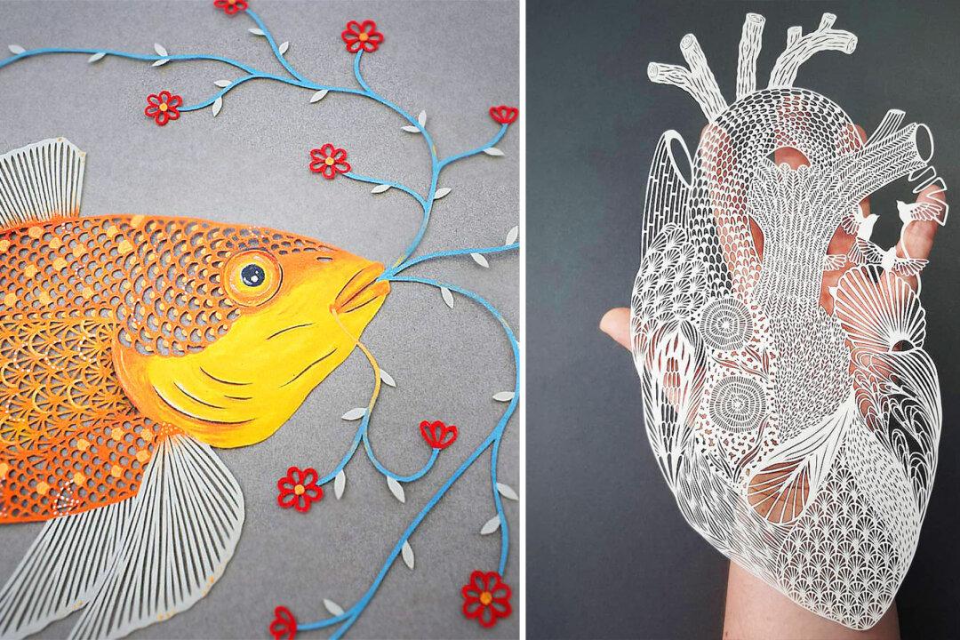 Artist Uses Fine Blades to Create Mind-Blowing Papercut Works of Art From a Single Sheet of Paper