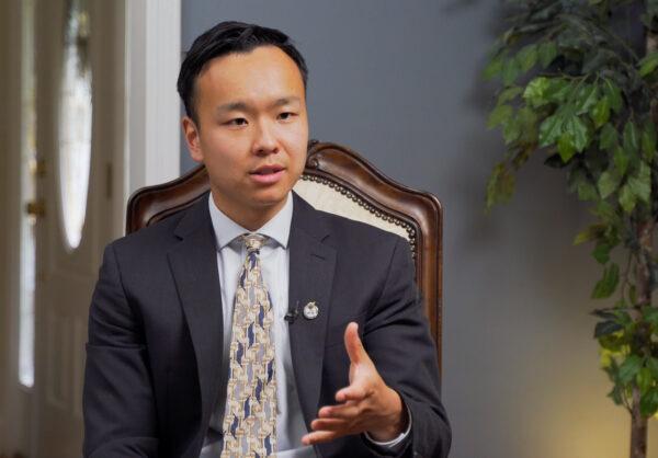 Kenny Xu, author of "An Inconvenient Minority," in Princeton, New Jersey, on July 18, 2021. (Bao Qiu/The Epoch Times)