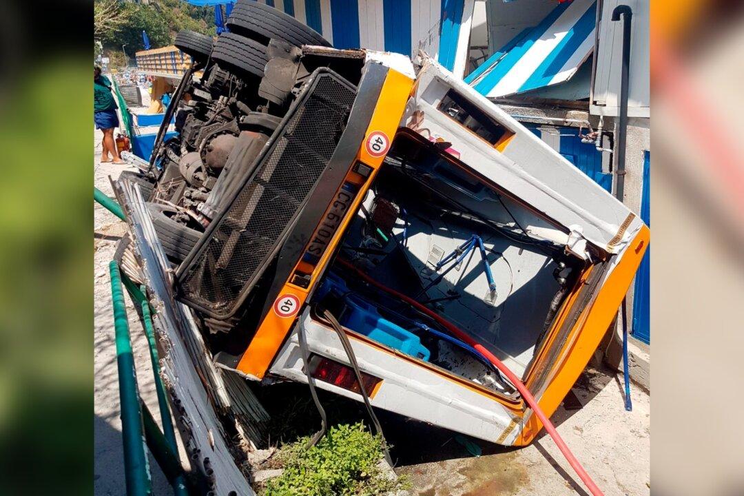 Bus Plunges Off Road on Capri, Lands Near Beach; Driver Dies