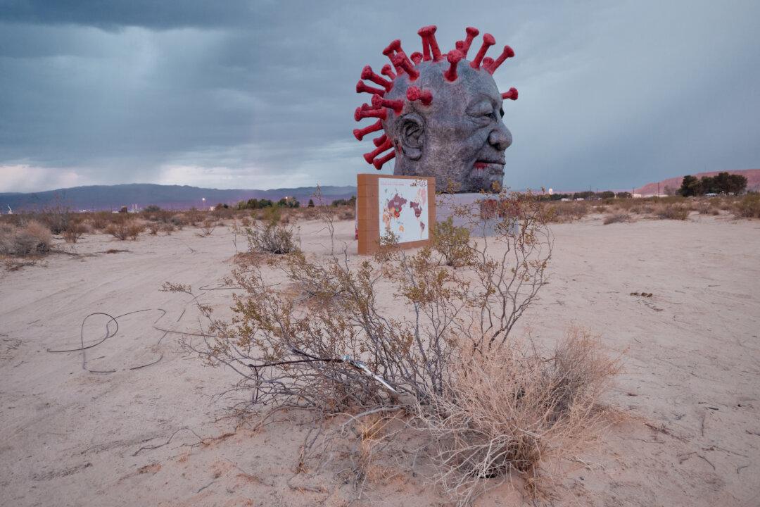 ‘CCP Virus’ Sculpture Destroyed by Arsonist