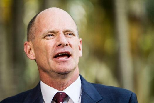 Former Queensland Premier Campbell Newman speaks to media at Parliament House in Brisbane, Australia, on Jan. 6, 2015. (Glenn Hunt/Getty Images)