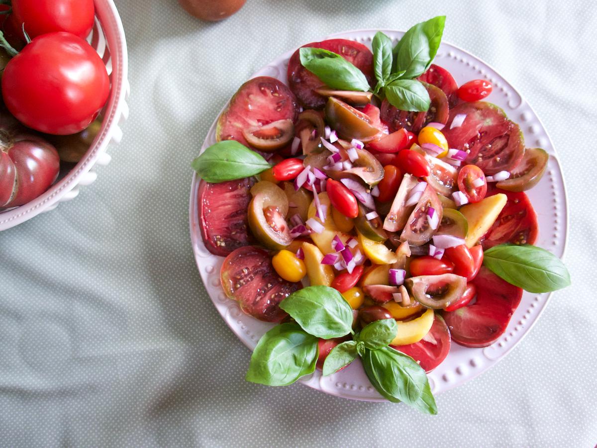 Tomato and Stone Fruit Salad