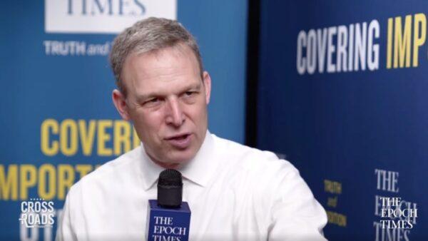 Rep. Scott Perry (R-Pa.) speaks to Epoch Times reporter Joshua Philipp at the Conservative Political Action Conference (CPAC) in Orlando, Fla., on Feb. 28, 2021. (Screenshot/The Epoch Times)