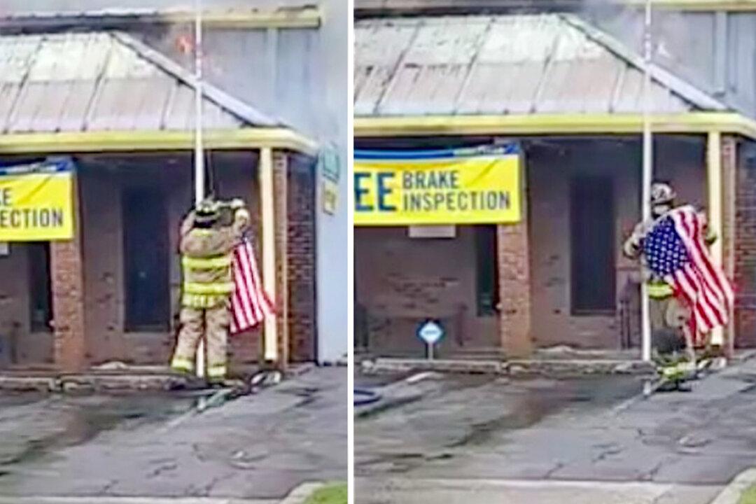 Firefighter Spots American Flag About to Burn During Fierce Auto Shop Blaze—Saves Stars and Stripes