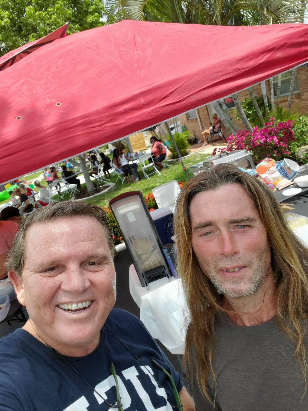 Tony Pando (L) with the neighborhood hero, Tony Neil. (Courtesy of Tony Pando)