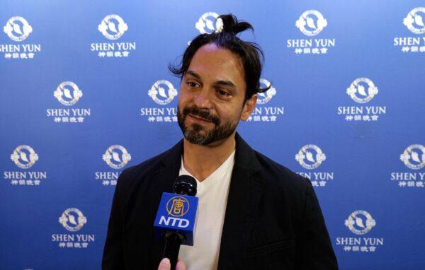 Graphic designer Robert Miller at a performance of Shen Yun in San Antonio, Texas, on Aug. 7, 2021. (NTD Television)