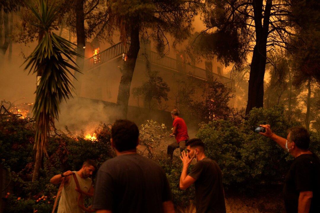 Massive Forest Fire in Greece Still Burning for 7th Day