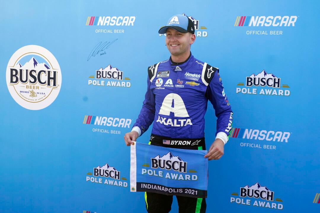 Byron Takes Pole for 1st Cup Race on Indy Road Course