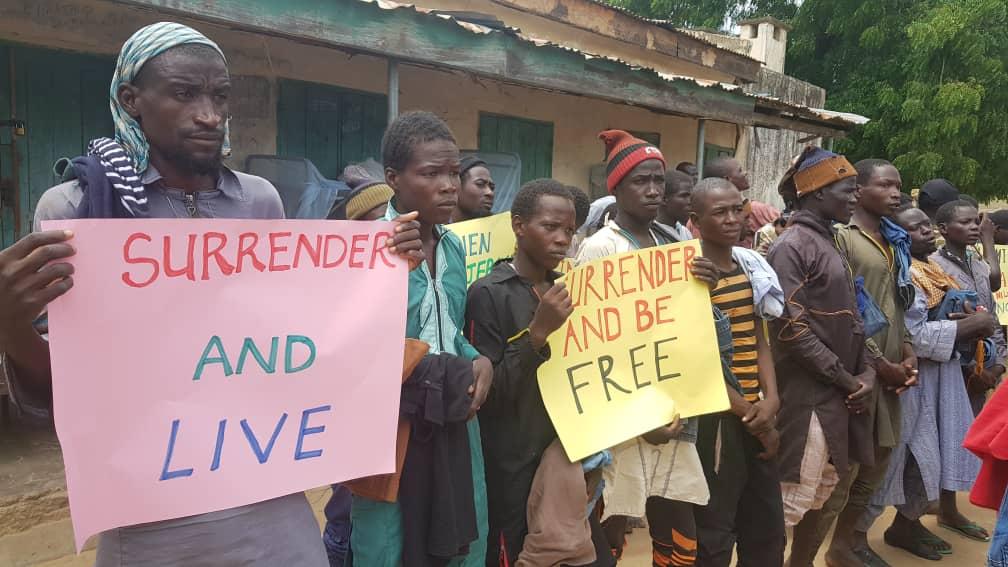 Boko Haram Terrorists Surrender by the Hundreds to Nigerian Army