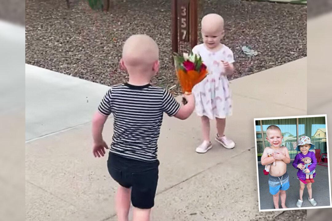 Boy, 3, Gifts Flowers as Toddlers Reunite After Battling Cancer in Hospital Together