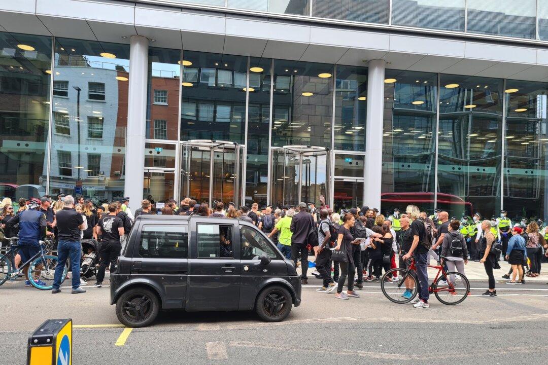 Demonstrators Occupy London News Headquarters Over Pandemic Coverage