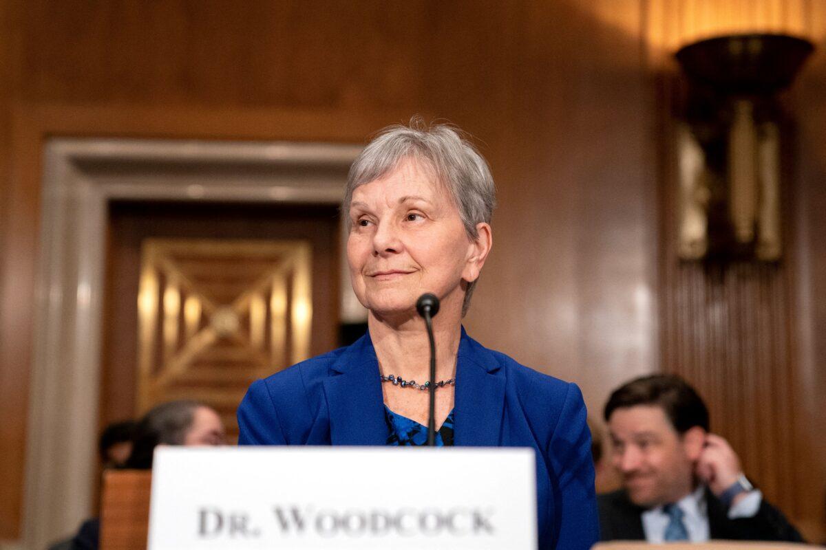 Janet Woodcock, Principal Deputy Commissioner of the U.S. Food and Drug Administration, said the United States needs to implement a better system for public and private health care agencies to share information. Here she is shown at a Senate Health, Education, Labor, and Pensions Committee on July 20, 2021. (Stefani Reynolds/POOL/AFP via Getty Images)