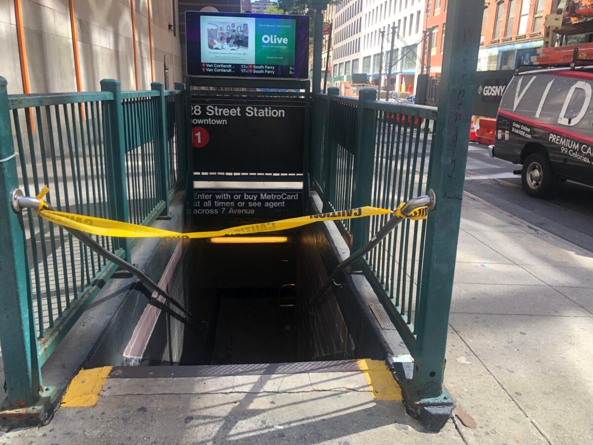 The 28th Street subway station in Manhattan, New York, on Sept. 2, 2021. (Enrico Trigoso/The Epoch Times)