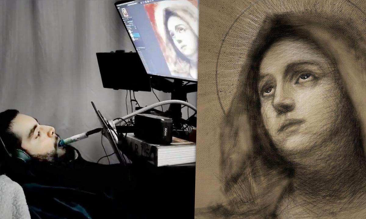 California Artist, 29, Became Paralyzed, but Learns to Create Stunning Artworks With His Mouth