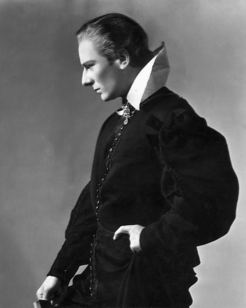 British actor John Gielgud (1904–2000) poses in costume for his lead role in "Hamlet" in 1936. (Hulton Archive/Getty Images)