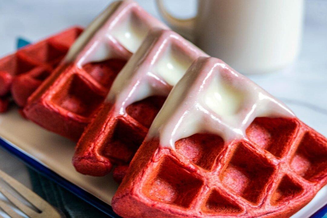You'll Want to Make Red Velvet Waffles for the Cream Cheese Glaze Alone