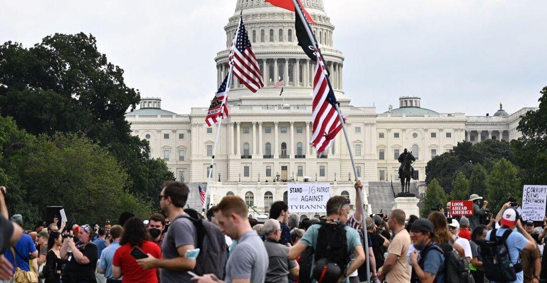 Police, Media Appear to Outnumber ‘Justice for J6’ Protesters on Capitol Hill