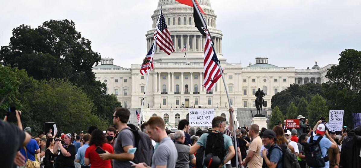 Police, Media Appear to Outnumber ‘Justice for J6’ Protesters on Capitol Hill