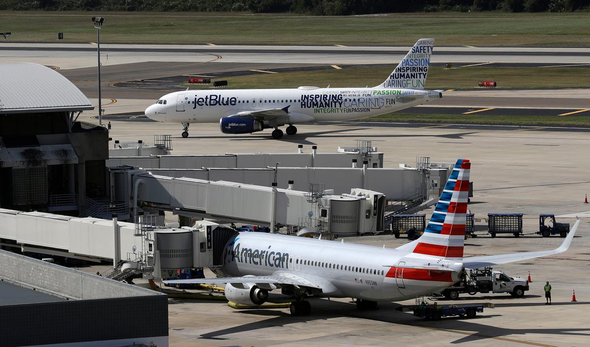 Justice Department Sues to Block JetBlue, American Airlines Alliance