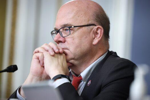 Committee Chairman Jim McGovern (D-Mass.) speaks at a House Rules Committee hearing on the procedures for upcoming votes at the U.S. Capitol in Washington on June 28, 2021. (Anna Moneymaker/Getty Images)