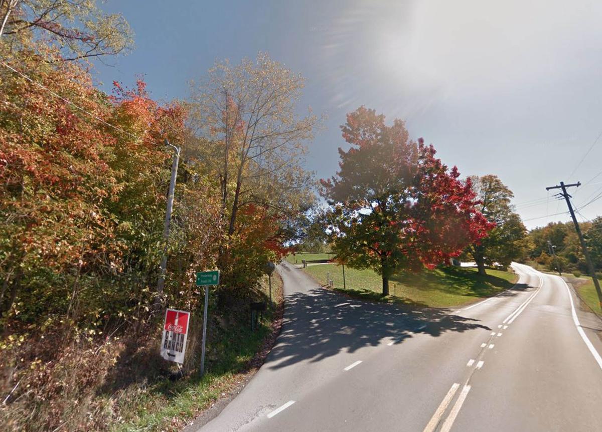 Road leading to what is now Chestnut Mountain Ranch in West Virginia. (Screenshot/<a href="https://www.google.com/maps/@39.5778078,-79.9200128,3a,90y,122.91h,105.58t/data=!3m6!1e1!3m4!1sv09B190_p4HJCe_vqvkaKQ!2e0!7i13312!8i6656">Google Maps</a>)