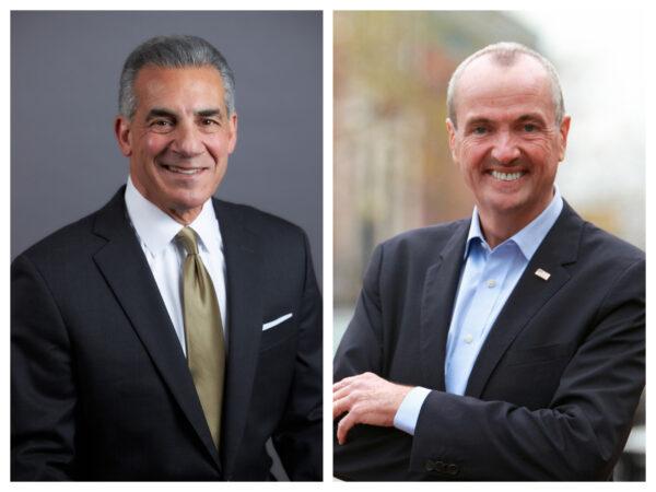 (L) Jack Ciattarelli, candidate for Governor of New Jersey (Courtesy of Ciattarelli for Governor),<br/>(R) Phil Murphy for Governor, Nov. 12, 2015 (By Phil Murphy - Phil Murphy for Governor, CC BY 2.0, https://commons.wikimedia.org/w/index.php?curid=70084029)
