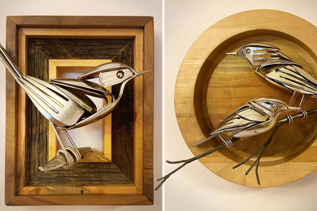 Artist Upcycles Old Silverware, Scrap Metal Into Feathered Friends and Other Incredible Animals