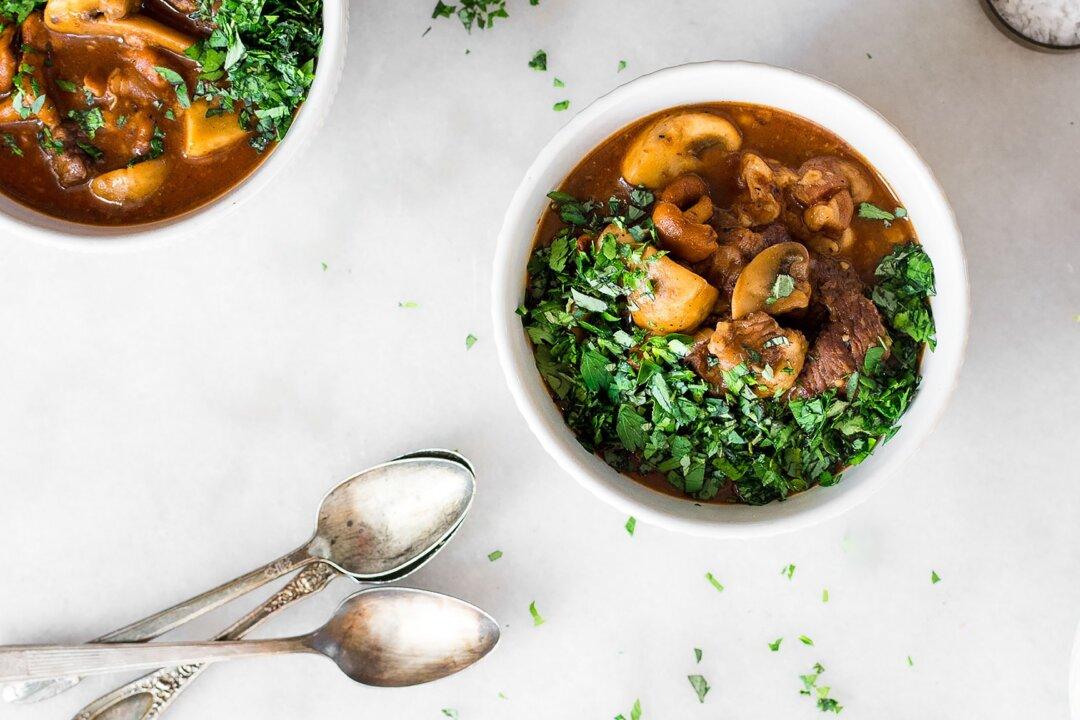 Wild Mushroom and Bison Stew
