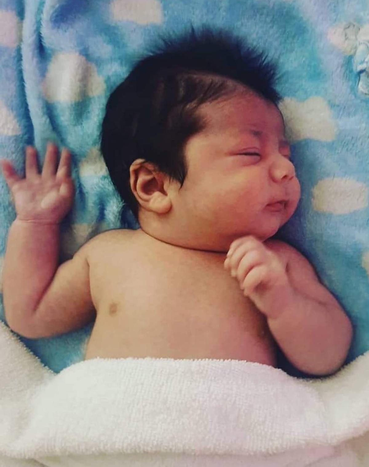 Baby Reign Butler at 2 months old. (Courtesy of Caters News)