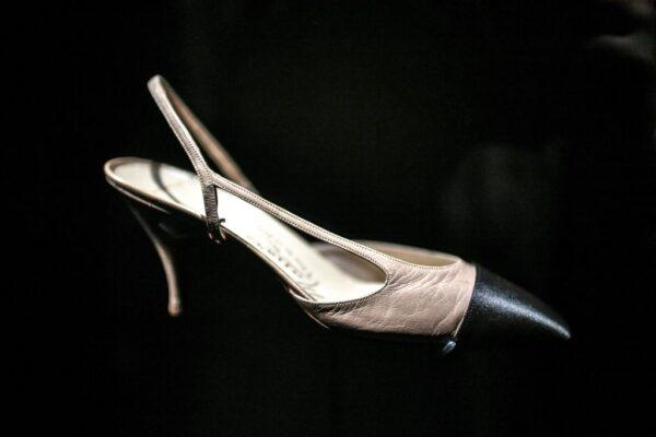 The classic Chanel two-toned slingback. (STEPHANE DE SAKUTIN/AFP via Getty Images)