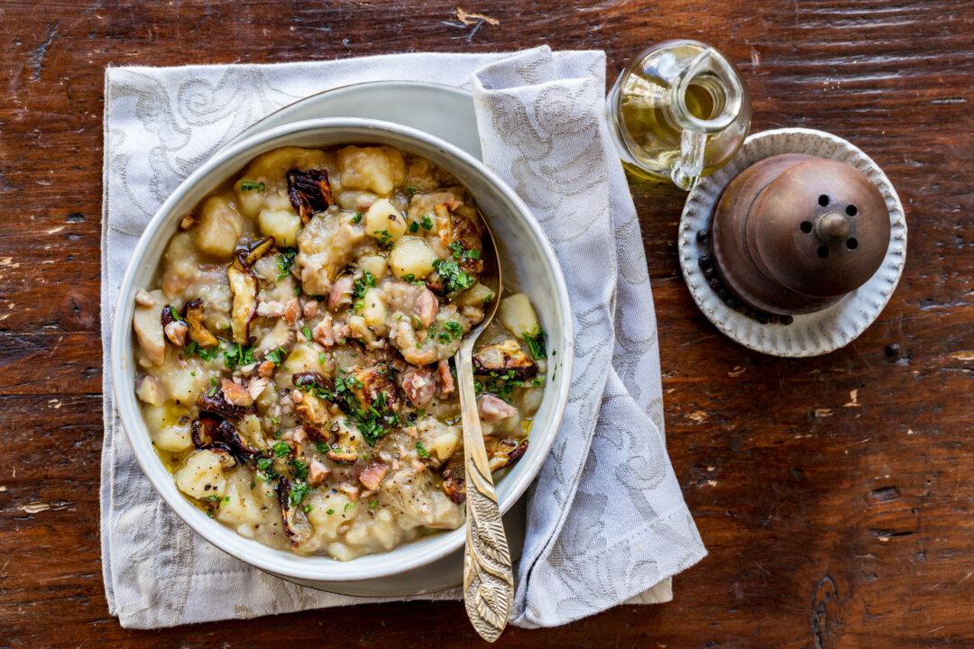 Tuscan Potato, Porcini, and Chestnut Soup