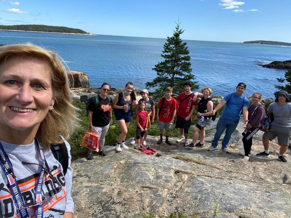 Coach Cindy Moore-Rossi with her students. (Courtesy of <a href="https://www.facebook.com/cmoorerossi">Cindy Moore-Rossi</a>)