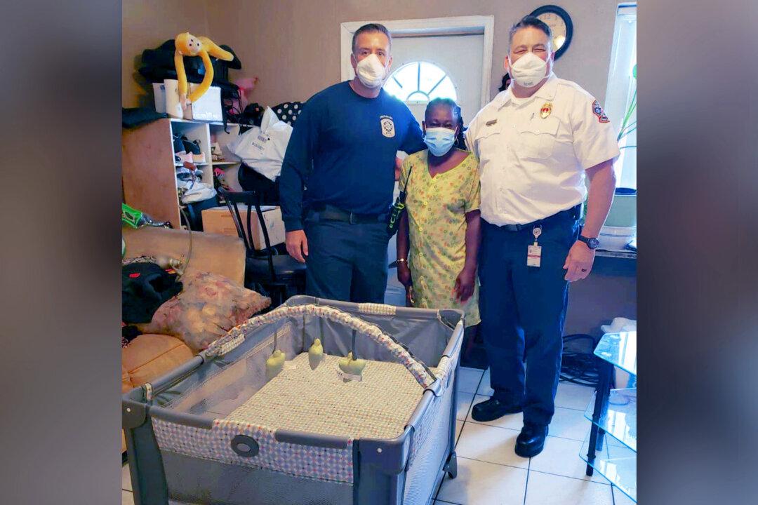 Fort Lauderdale Firefighters See Family Has No Crib for Infant—So They Drop Off Brand New One