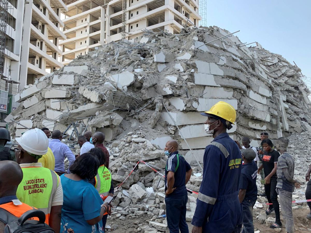 Rescuers Search for Survivors After 10 Killed in Lagos Building Collapse