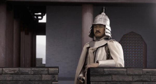 The ruthless overlord Xiang Yu (Hua Yang Zhang) in the series, “Han Xin” (True Legend Studio)