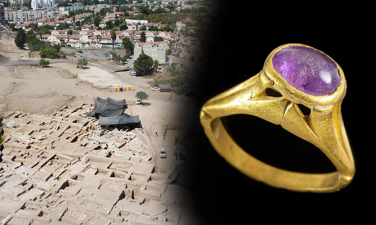 Researchers Find Gold Ring With Amethyst Gemstone From 7th Century in World’s Largest Byzantine Winery