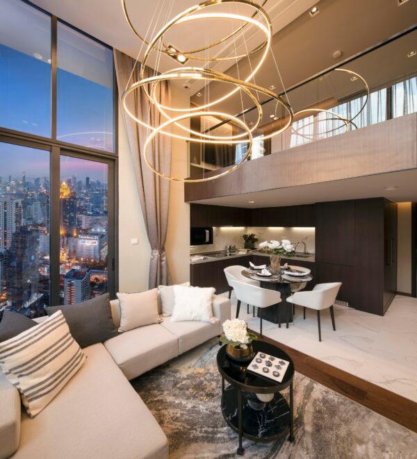 A new luxury condominium loft at Cloud Residences in Bangkok. The 70 units for sale range from Thai baht 5,789,000 ( $177,259) to 27,467,835 baht ($841,065). (Courtesy of IQI Thailand Real Estate)