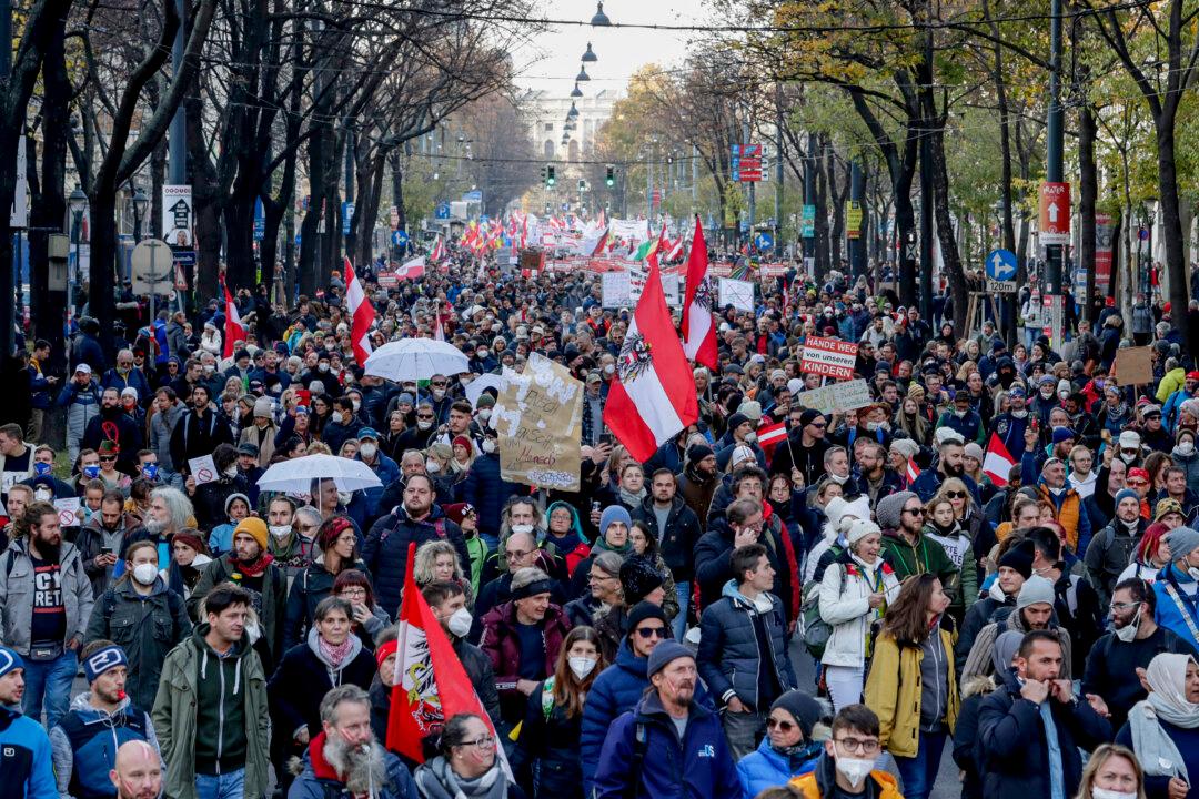 Protests Erupt Over Virus Rules in Austria, Italy, Croatia