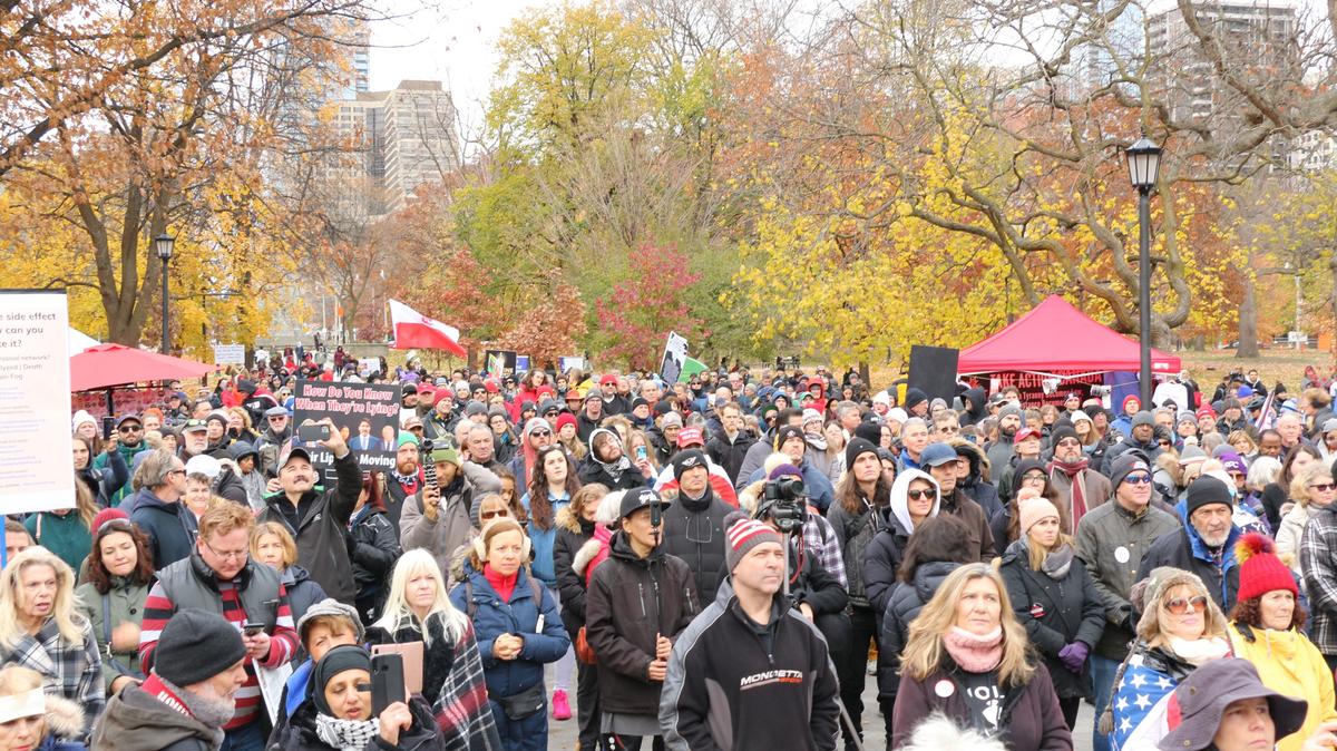Protesters March in Toronto in ‘Worldwide Freedom’ Rally Against COVID-Related Mandates